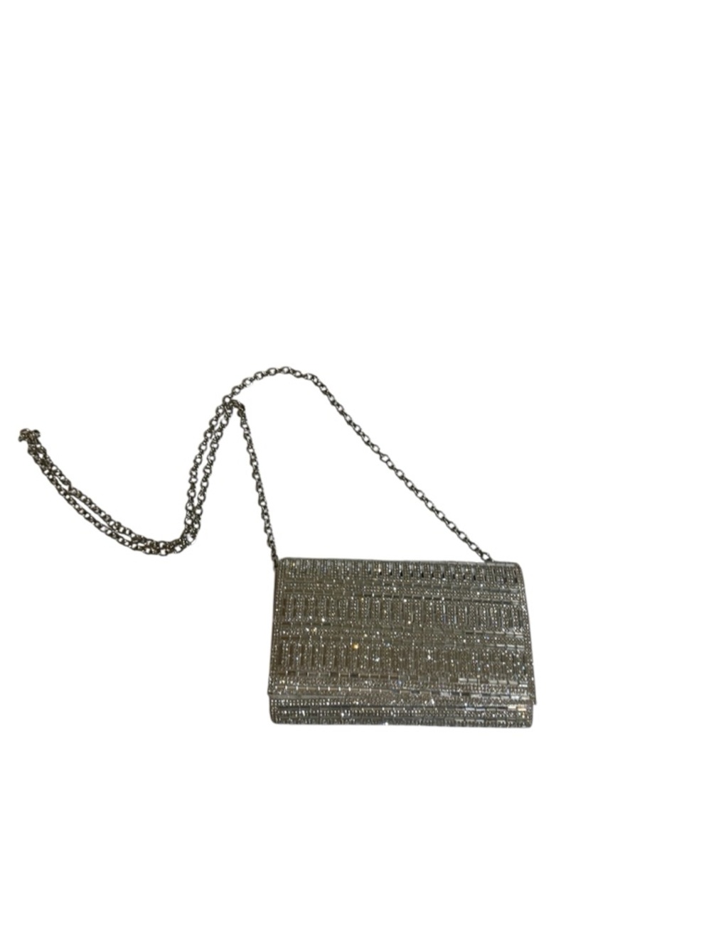 Windsor Silver Rhinestone Evening Crossbody Bag